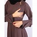Full flare Umbrella abaya in CEY Fabric-Rose Ebony